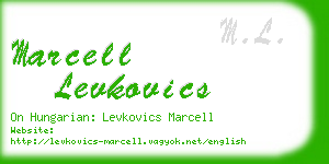 marcell levkovics business card
